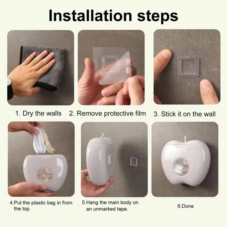 Apple Cling Flim Storage Organizer, Plastic Wrap Storage Box, Kitchen Bathroom Disposable Organizer, Transparent Disposable Plastic Bags Organizer, Elastic Fresh Keeping Bag Storage Container, Multifunctional Plastic Wall-mounted Kitchen Storage Box Apple Cling Flim Storage Organizer, Plastic Wrap Storage Box, Kitchen Bathroom Disposable Organizer, Transparent Disposable Plastic Bags Organizer, Elastic Fresh Keeping Bag Storage Container, Multifunctional Plastic Wall-mounted Kitchen Storage Box